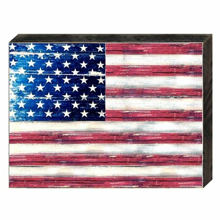 CLEAN CHOICE American Flag Art on Board Wall Decor CL2970357